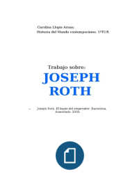 TRABAJO FINAL HISTORIA JOSEPH ROTH