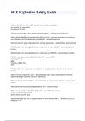 501b Explosive Safety Exam Questions and Answers 2024