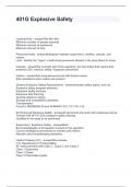 401G Explosive Safety Questions with Solutions Graded A&plus;