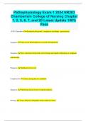 Pathophysiology Exam 1 2024 NR283 Chamberlain College of Nursing Chapter 1&comma; 2&comma; 5&comma; 6&comma; 7&comma; and 20 Latest Update 100&percnt;  Pass