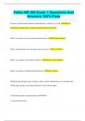 Patho NR 283 Exam 1 Questions And  Answers 100&percnt; Pass