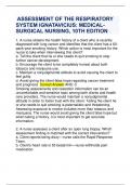 ASSESSMENT OF THE RESPIRATORY  SYSTEM IGNATAVICIUS&colon; MEDICALSURGICAL NURSING&comma; 10TH EDITION