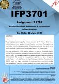 IFP3701 Assignment 2 &lpar;COMPLETE ANSWERS&rpar; 2024 - DUE 28 June 2024