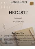 HED4812 Assignment 3 DUE 31 July 2024
