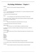 Psychology Definitions - Chapter 1&period;