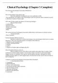 Clinical Psychology &lpar;Chapter 5 Complete&rpar;