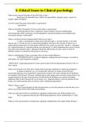 5&colon; Ethical Issues in Clinical psychology
