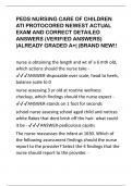 PEDS NURSING CARE OF CHILDREN ATI PROTOCORED NEWEST ACTUAL EXAM AND CORRECT DETAILED ANSWERS &lpar;VERIFIED ANSWERS&rpar; &vert;ALREADY GRADED A&plus;&vert; &vert;BRAND NEW&excl;&excl;