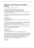 502 Exam 1 review questions and Verified Answers&period;