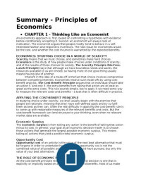 Samenvatting Principals of Economics - McDowwel, Thom, Pastine, Frank & Bernanke