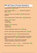 NFS 207 Exam 3 Practice Questions with verified correct answers - complete solution