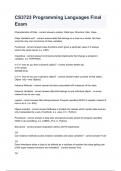 CS3723 Programming Languages Final Exam