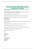ATLS test exam 2024 With Correct  Answers A Graded