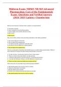 Midterm Exam&colon; NR565&sol; NR 565 Advanced Pharmacology Care of the Fundamentals Exam &vert; Questions and Verified Answers &lpar;2025&sol; 2026 Update&rpar;- Chamberlain