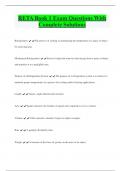RETA Book 1 Exam Questions With  Complete Solutions
