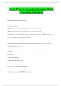 Reta Practice Exam Questions With  Complete Solutions