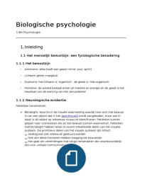 Biologische psychologie 1 (1BA psychologie) 