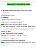 NURS 5334 Advanced Pharm Final Exam 2026 Newest Questions with 100&percnt; Correct Answers &vert; Verified &vert; Latest Update