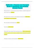 NURS 451 - Theories and Therapies &lpar;Exam 1&rpar; Questions and Answers  Already Passed