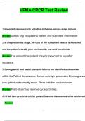 HFMA CRCR Test Review 2024 Questions with 100&percnt; Correct Answers &vert; Verified &vert; Latest Update