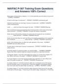 NAVFAC P-307 Training Exam Questions  and Answers 100&percnt; Correct