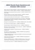 ABGC Boards Exam Questions and  Answers 100&percnt; Correct