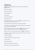 ITPM Final - Questions with verified correct answers - complete solution 2024&period;