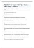 PS 202 Final Exam NCSU Questions 100&percnt; Fully Answered&period; 