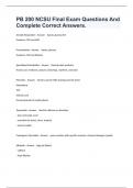 PB 200 NCSU Final Exam Questions And Complete Correct Answers&period;