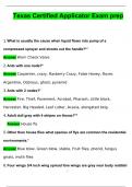 Texas Certified Applicator Exam prep Questions with 100&percnt; Correct Answers &vert; Verified &vert; Latest Update