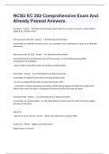NCSU EC 202 Comprehensive Exam And Already Passed Answers&period;