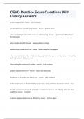 CEVO Practice Exam Questions With Quality Answers&period;