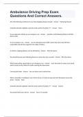 Ambulance Driving Prep Exam Questions And Correct Answers&period; 