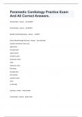 Paramedic Cardiology Practice Exam And All Correct Answers&period;