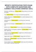 MPOETC CERTIFICATION TEST2 EXAM WITH COMPLETE QUESTIONS AND CORRECT SOLUTIONS &lpar;VERIFIED 100&percnt;&rpar;
