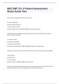 NSC EMT Ch&period; 9 Patient Assessment Study Guide Test&period;