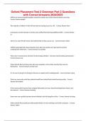 Oxford Placement Test 2 Grammar Part 2 Questions with Correct Answers 2024&sol;2025