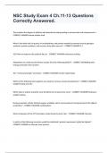 NSC Study Exam 4 Ch&period;11-13 Questions Correctly Answered&period;