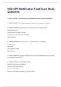 NSC CPR Certification Final Exam Study Questions&period;