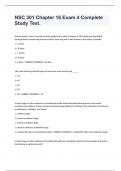 NSC 301 Chapter 16 Exam 4 Complete Study Test&period;
