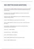 NSC WRITTEN EXAM QUESTIONS&period;