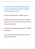 CLUB PILATES TEACHER TRAINING EXAM 2023-2024  ACTUAL EXAM QUESTIONS AND CORRECT ANSWERS  &lpar;VERIFIED ANSWERS &rpar; A GRADE&period;