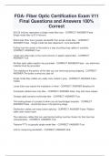 FOA- Fiber Optic Certification Exam V11  Final Questions and Answers 100&percnt;  Correct