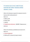 FTC EXAM 2021-2022 &vert;ACTUAL COMPLETE EXAM  QUESTIONS AND CORRECT ANSWERS &lpar;VERIFIED  ANSWERS &rpar; A GRADE&period;
