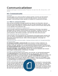 Communicatieleer samenvatting HST: 1,2,3,5,6 en 11