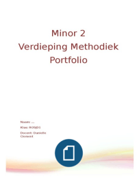 Portfolio verdieping methodiek/ cijfer 7