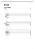 Samenvatting Hoorcolleges MCOS Blok 1 en 2&excl;&excl; &lpar;Cijfer 8&comma;5&rpar;