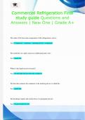 Refrigeration  Questions and Answers Pack &vert; New One &vert; Grade A&plus;