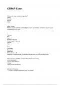 CERAP Test Exam 2024 &vert; CERAP Actual Exam Update Latest 2024&sol;2025 Questions and Correct Answers Rated A&plus; &lpar;ALL BUNDLED HERE&excl;&excl;&excl;&rpar;