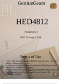 HED4812 Assignment 4 DUE 30 August 2024